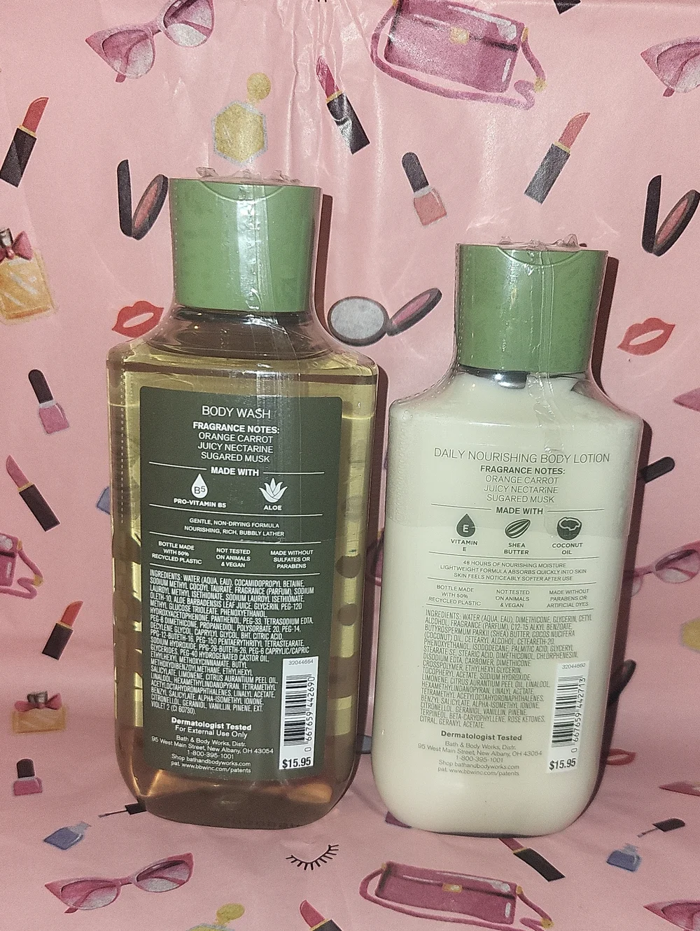 Bath & Body Works Carrot Charm 2 Pc. Set Body Wash & Body Lotion NEW Sealed FS